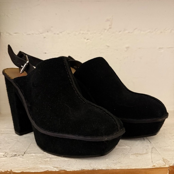 Michael Kors Shoes - Michael Kors Black Suede Mule Heel 7.5